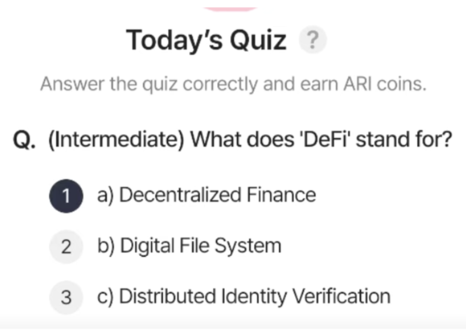 ARI Wallet Daily Quiz Answer 14 June 2025 (AriChain)